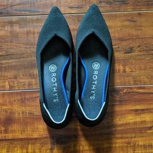 Black Rothy's Pointed Flats w/Extra Insoles